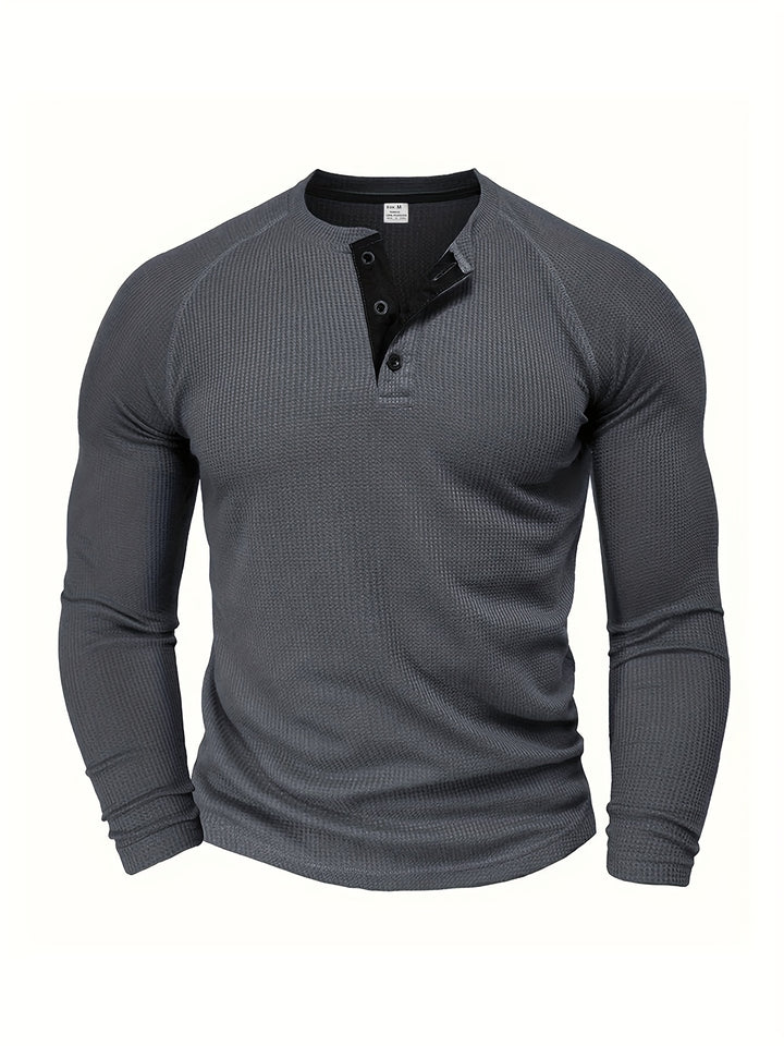 Tobias | Refined Button-Placket Henley Top