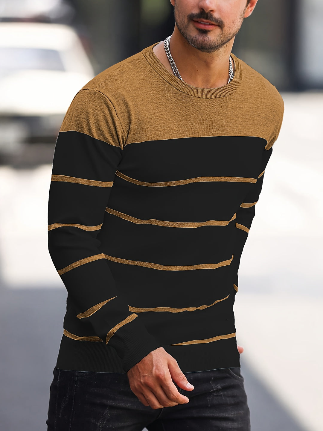 Rory | Colour-Block Striped Pullover