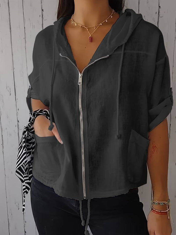 Alice | Classic Short Sleeve Hooded Shirt