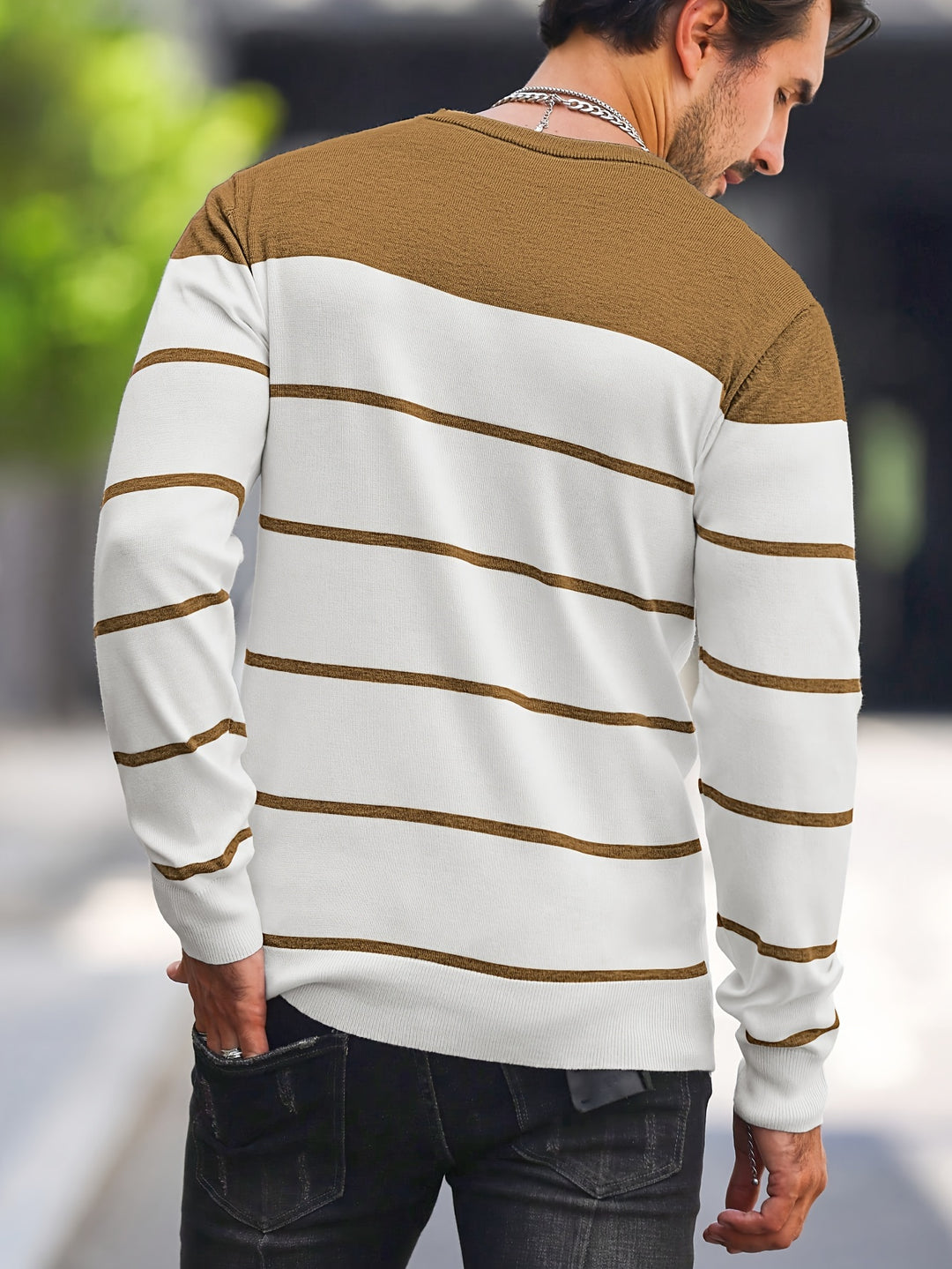 Rory | Colour-Block Striped Pullover