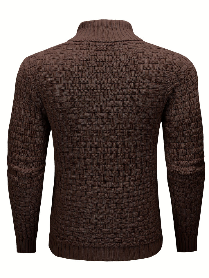 Barrett | Textured Shawl-Collar Jumper