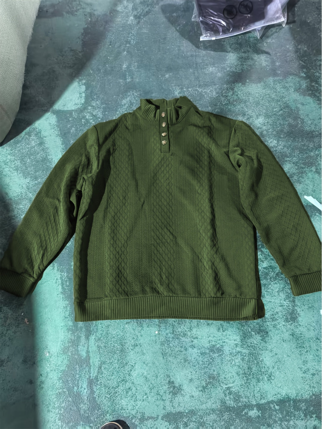 Gabriel | Textured Stand-Collar Jumper