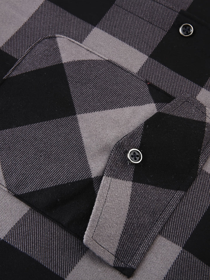 Rowan | Hooded Checked Shirt Jacket