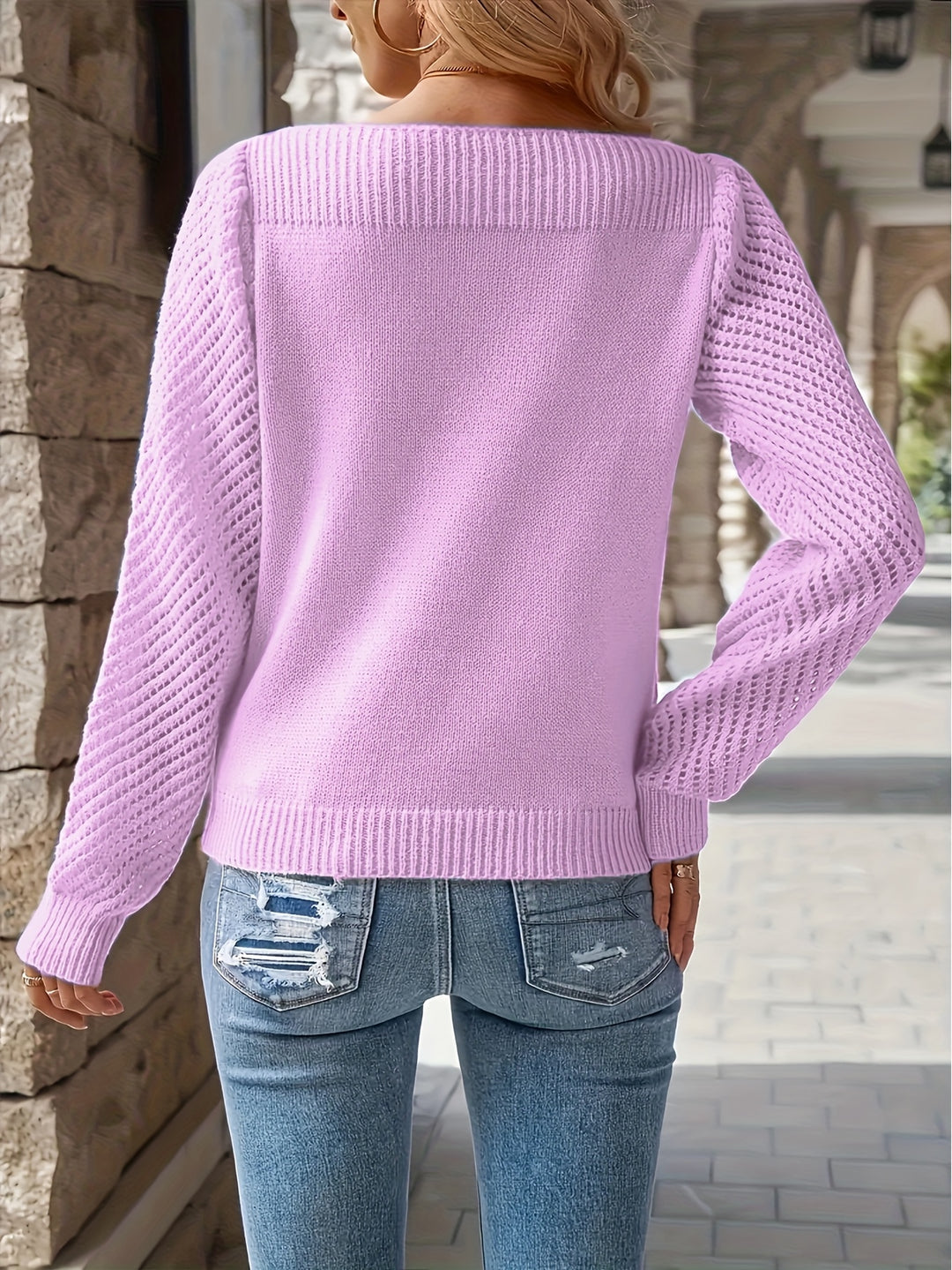 Marion | Openwork Sleeve Sweater