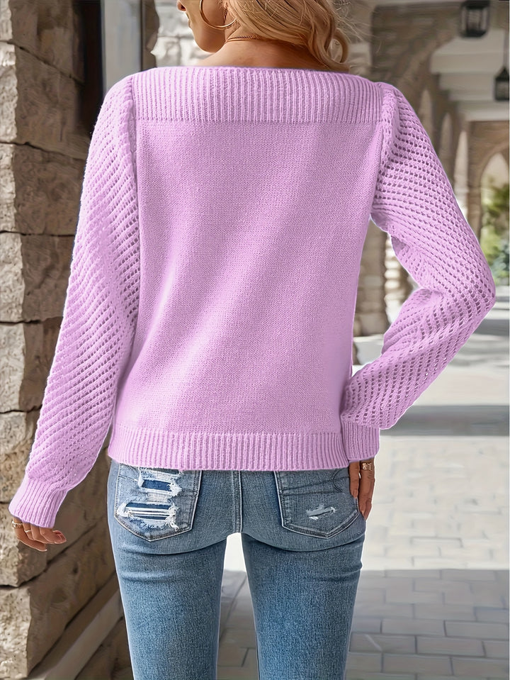 Marion | Openwork Sleeve Sweater