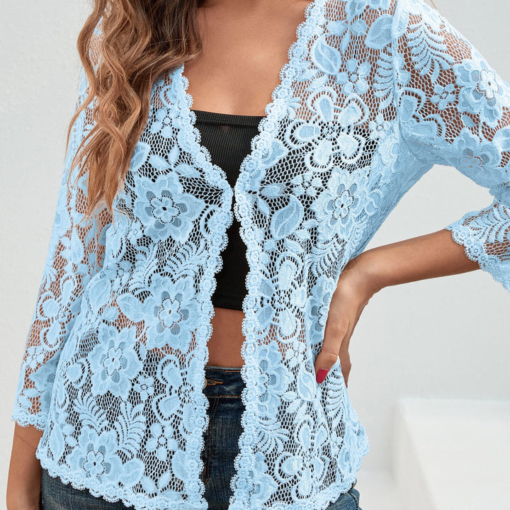 Marlena | Floral Lace Open-Front Cardigan