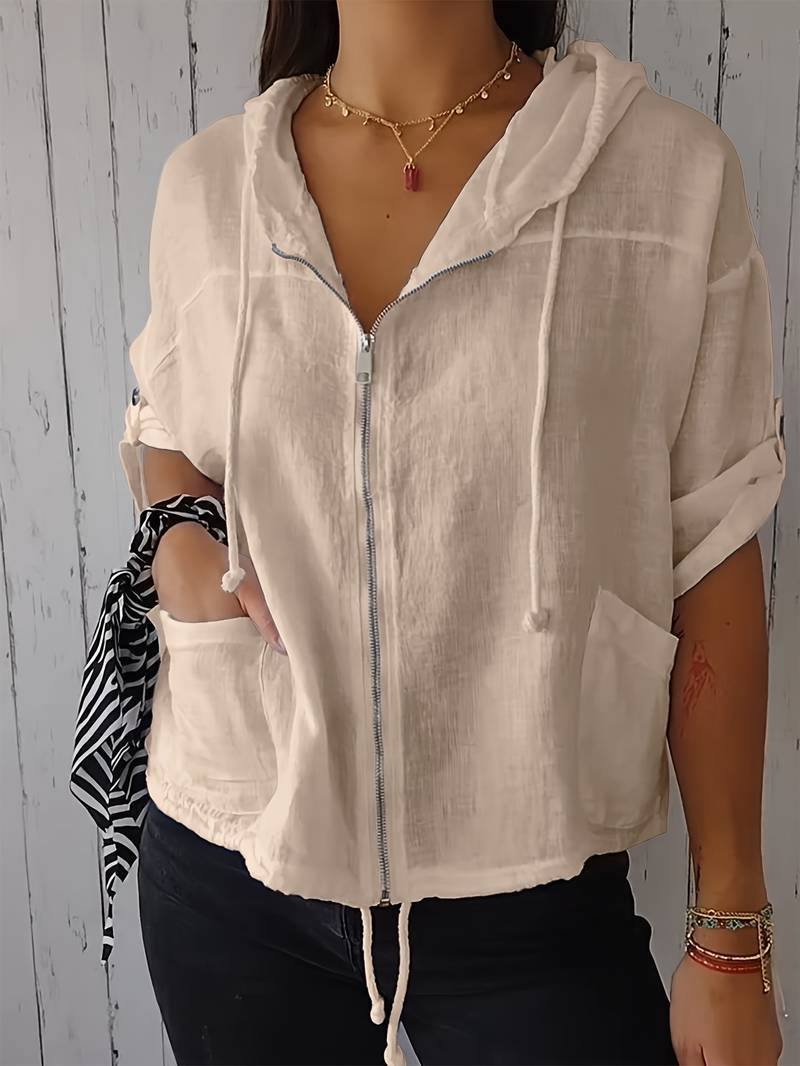 Alice | Classic Short Sleeve Hooded Shirt