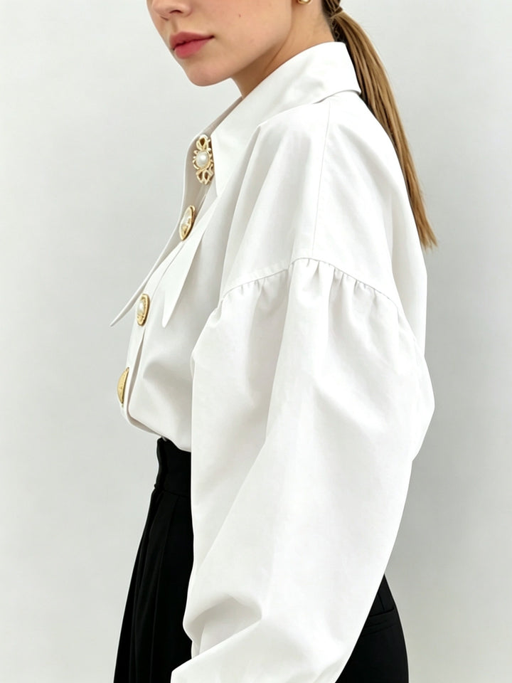 Vivienne | Statement Lapel Blouse