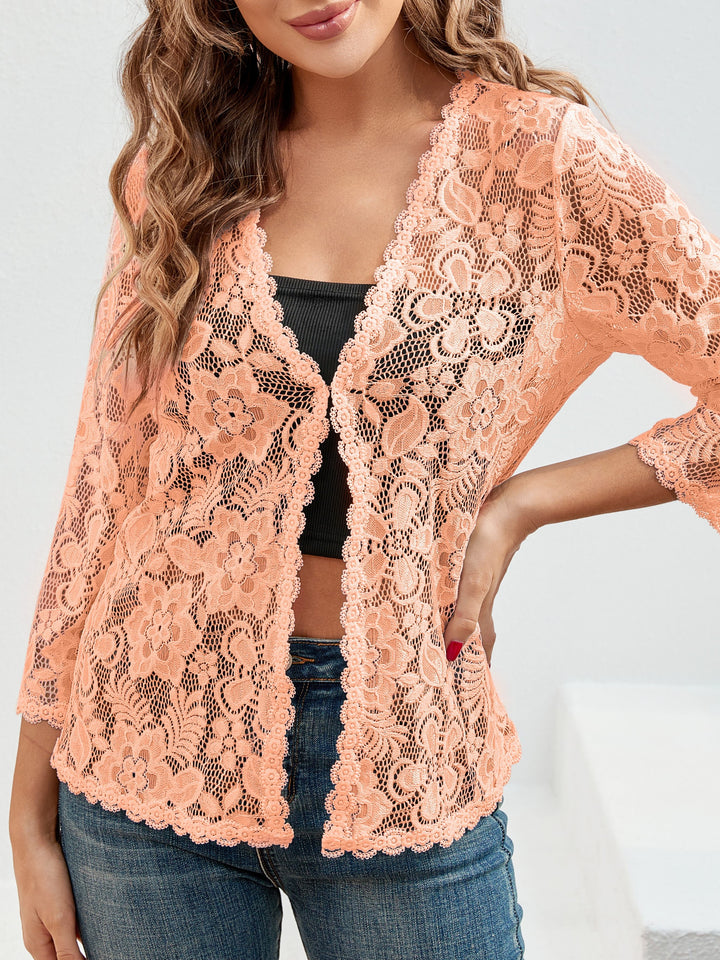 Marlena | Floral Lace Open-Front Cardigan