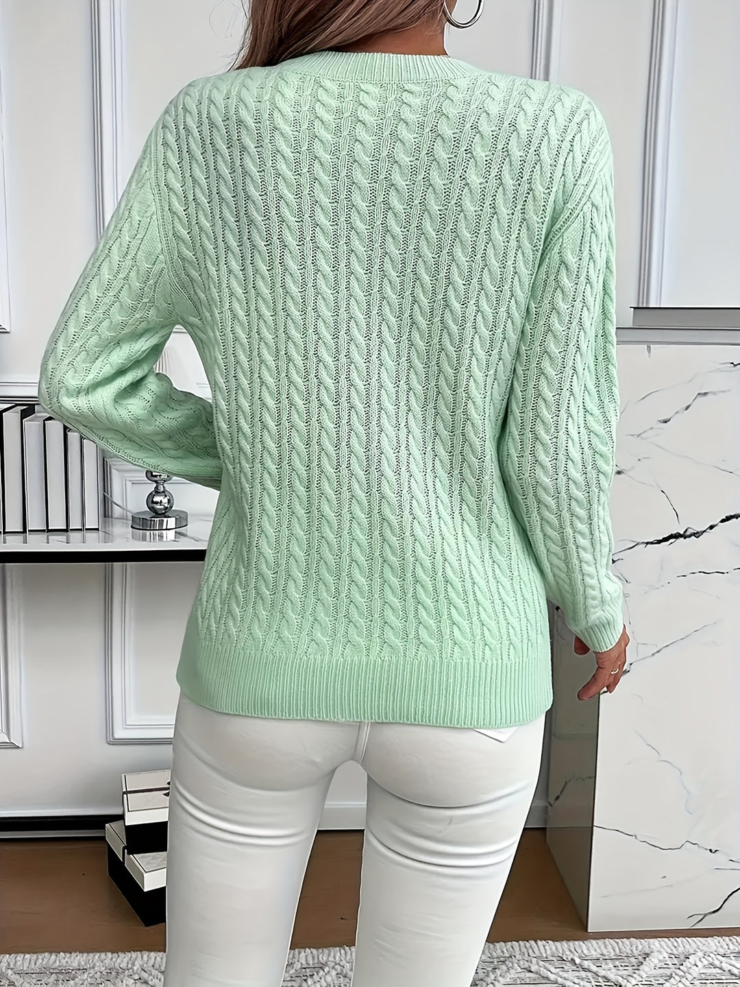 Lorelei | Cable-Knit Round Neck Sweater