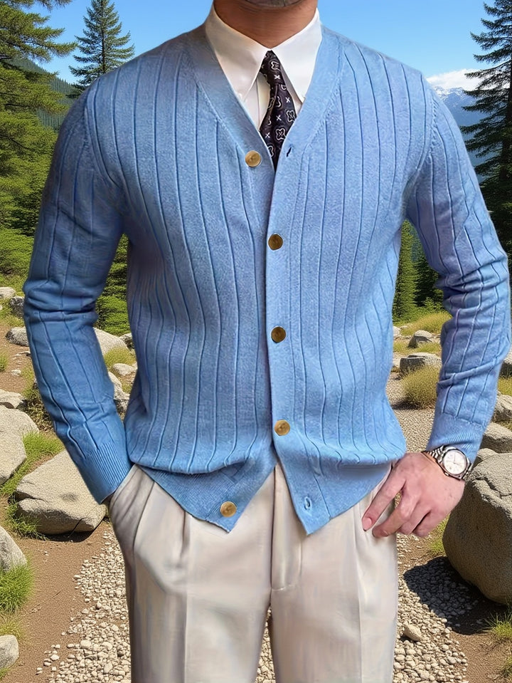 Alistair | Ribbed Button-Up Cardigan