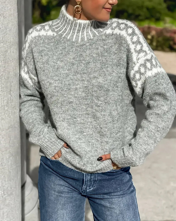 Heidi | Cosy Patterned Knit Jumper