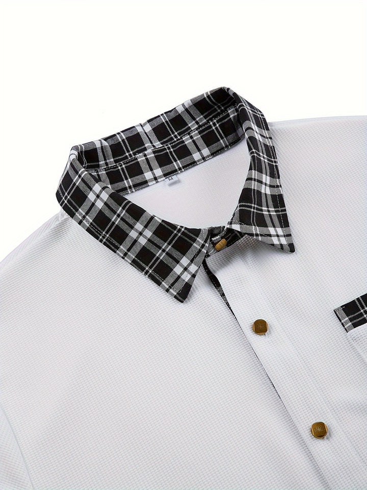 Curtis | Textured Contrast-Trim Shirt