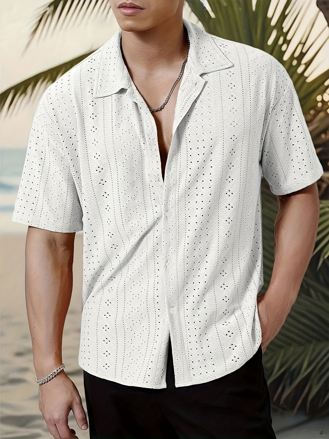 Rhett | Textured Short-Sleeve Casual Shirt