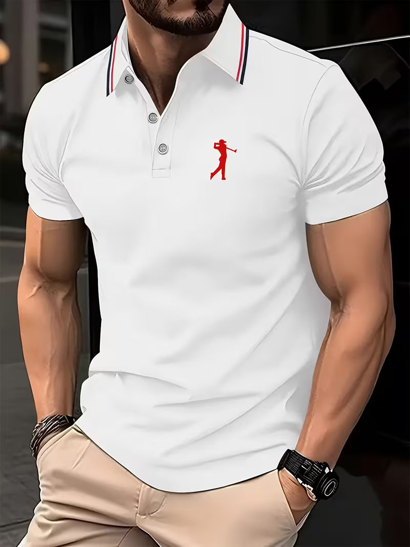 Simeon | Casual Short-Sleeve Golf Printed Shirt