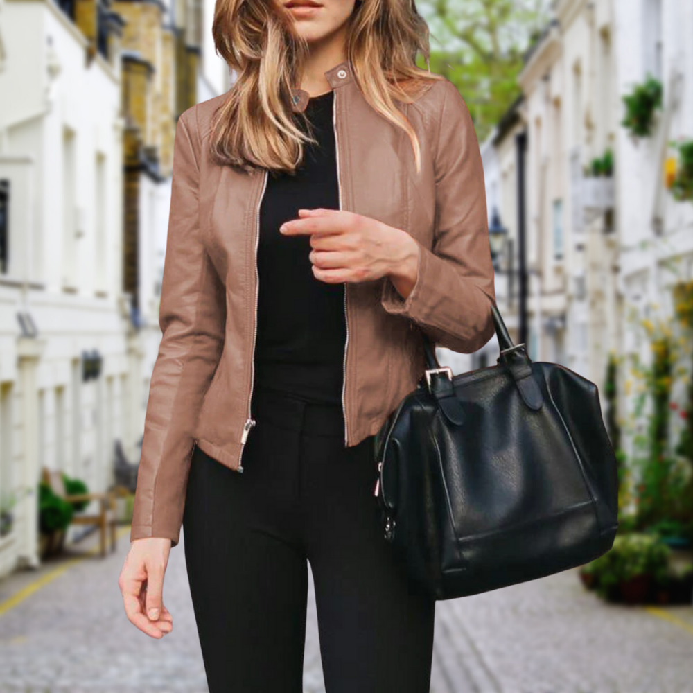 Vivian | Zip-Front Biker Jacket