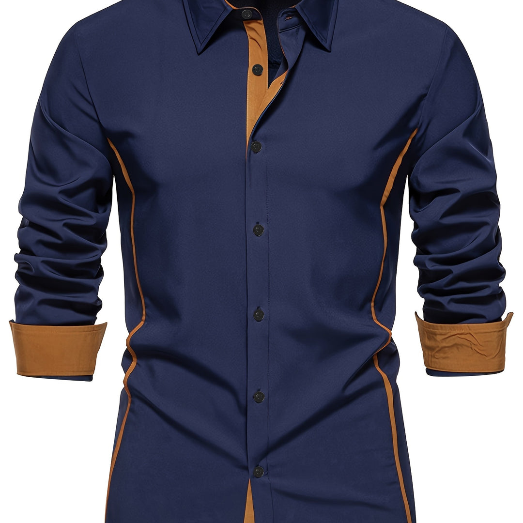 Damon | Contrast-Trim Slim Fit Shirt