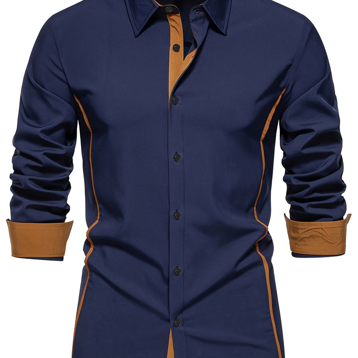 Damon | Contrast-Trim Slim Fit Shirt