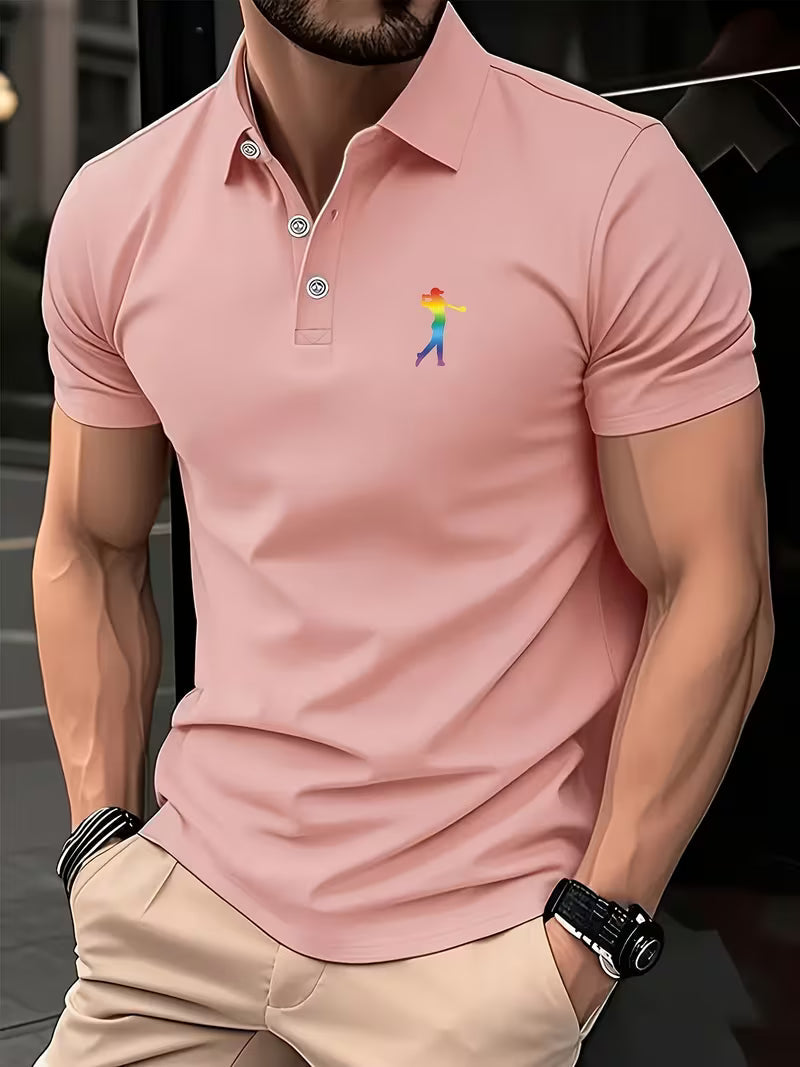 Simeon | Casual Short-Sleeve Golf Printed Shirt