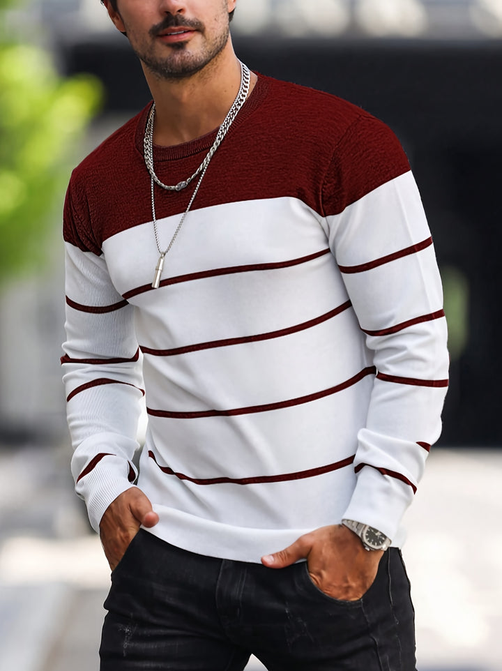 Rory | Colour-Block Striped Pullover
