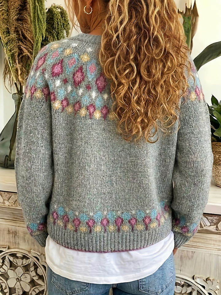 Maribel | Fair Isle Knit Cardigan