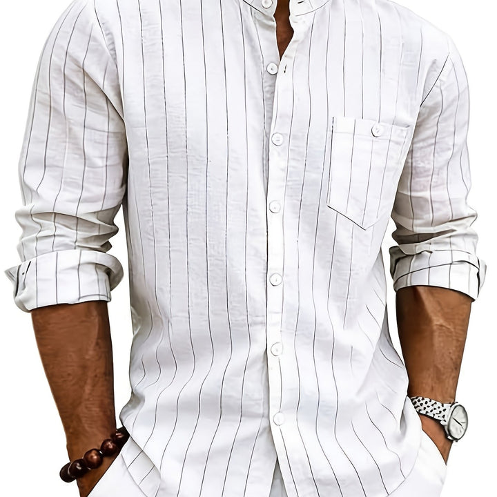 Wesley | Refined Striped Long-Sleeve Shirt