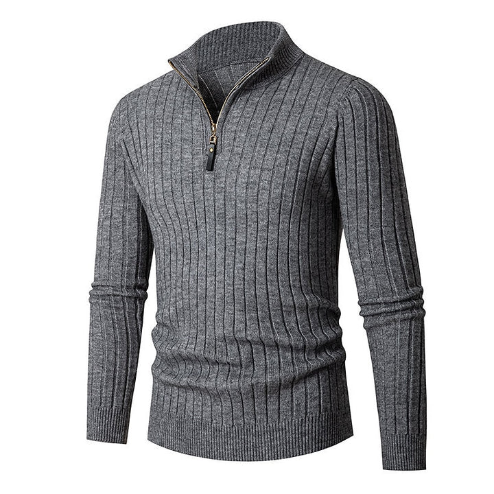 Grant | Ribbed Quarter-Zip Jumper