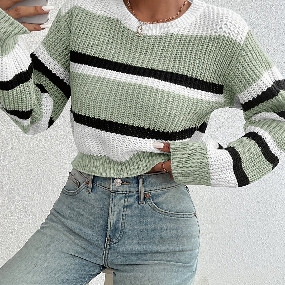 Linnea | Striped Round-Neck Sweater