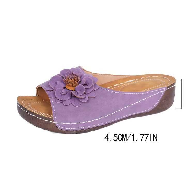 Rosalyn | Floral Comfort Wedge Sandals