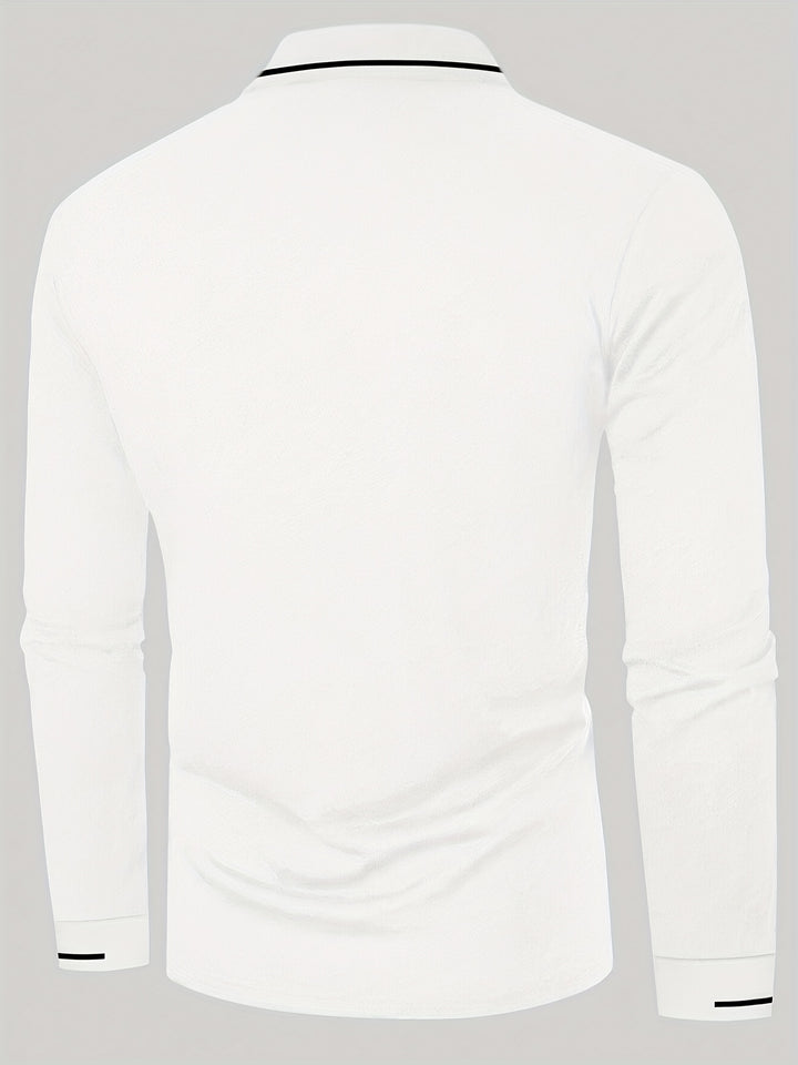 Reginald | Refined Long-Sleeve Polo Shirt