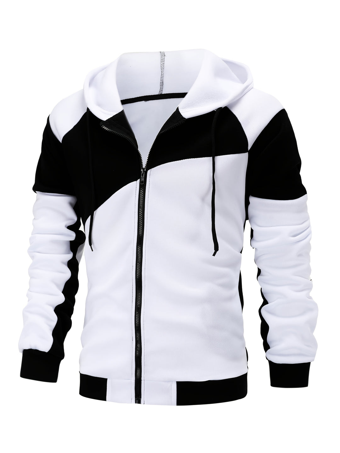 Xavier | Colour Block Zip-Up Hooded Jacket