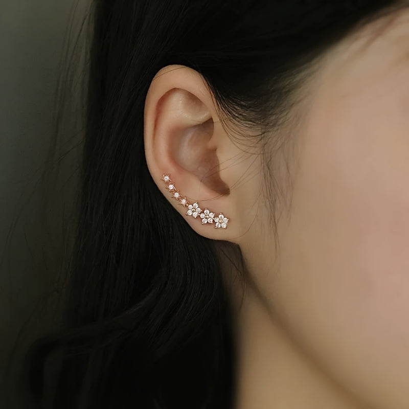 Cynthia | Timeless Floral Climber Earrings