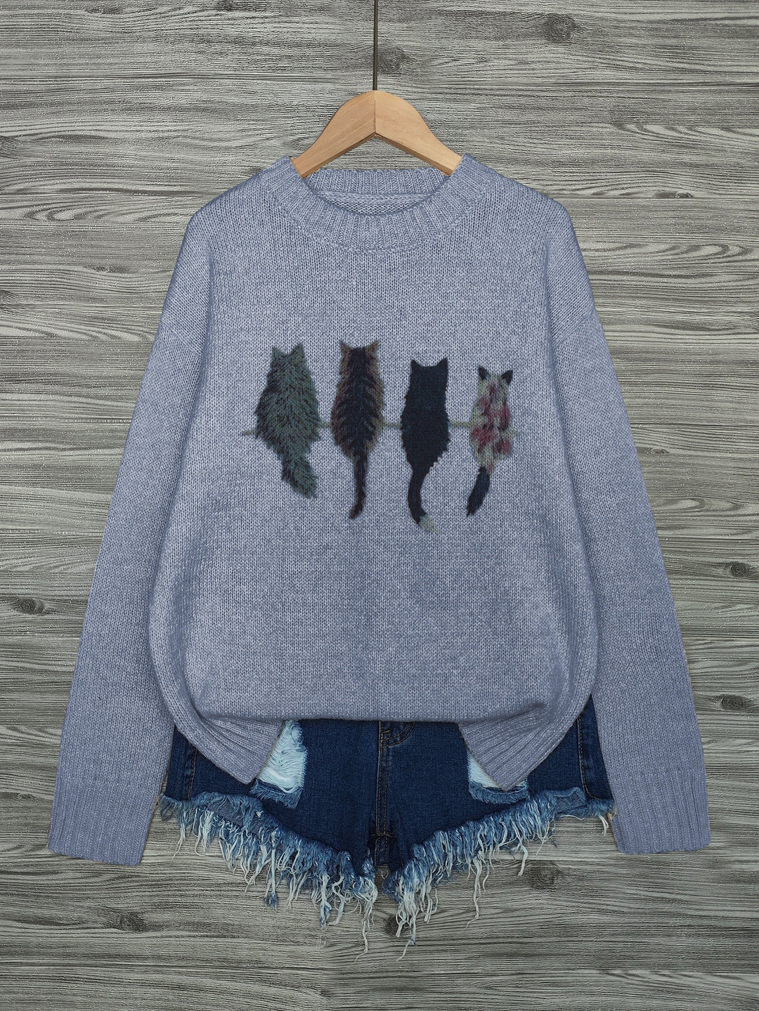 Talia | Cosy Cat-Print Jumper