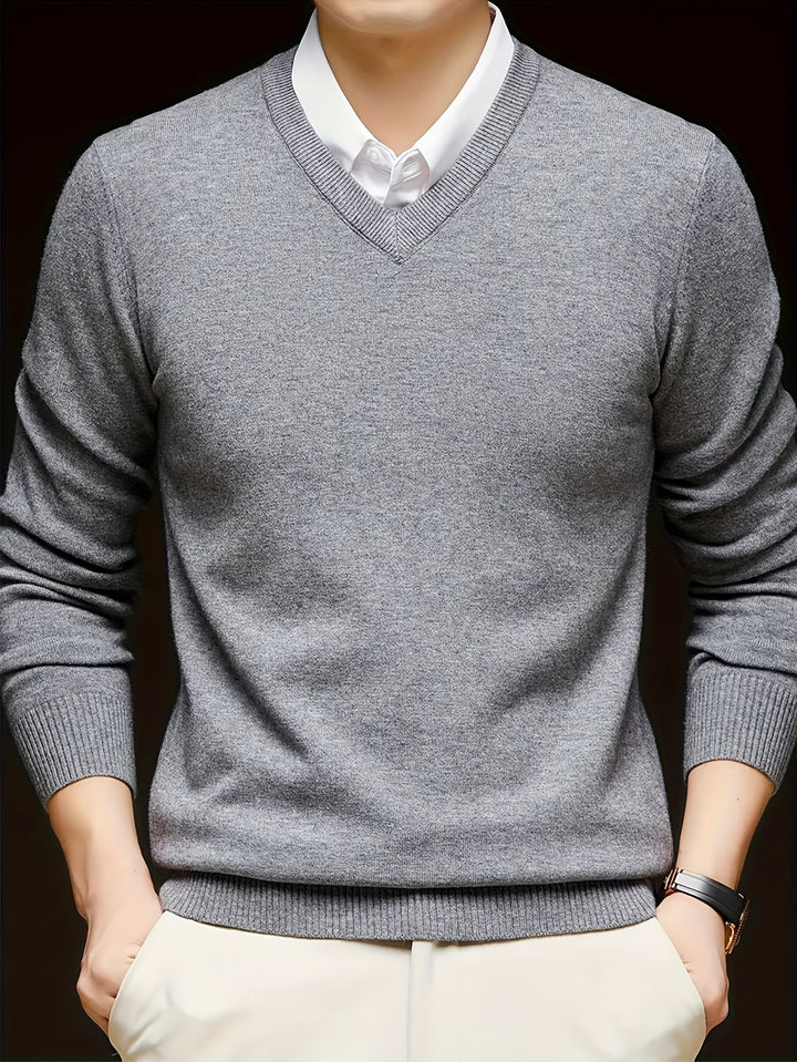 Nigel | Refined V-Neck Jumper