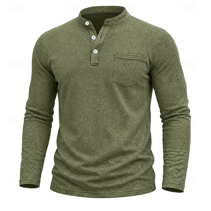 Owen | Classic Henley Long-Sleeve Shirt