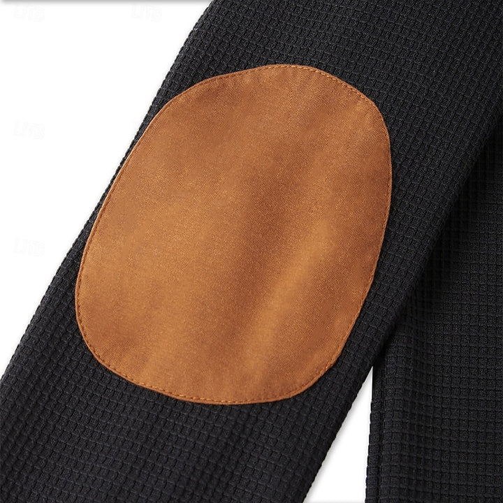Harlan | Textured Long-Sleeve Henley Shirt