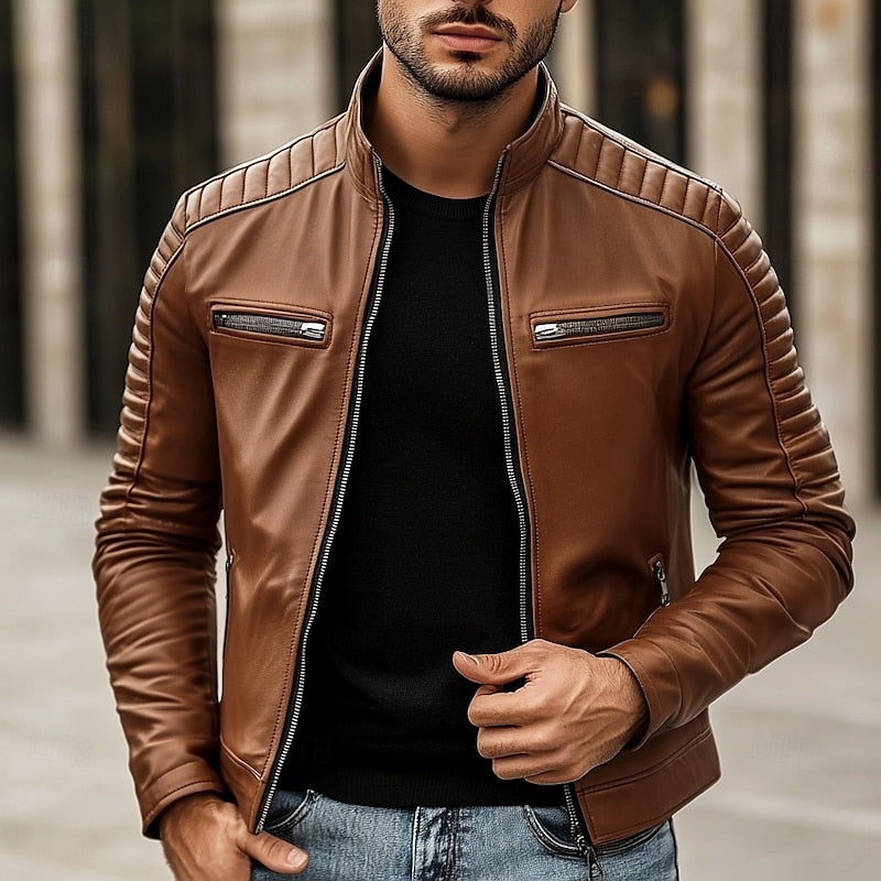 Julius | Classic Stand-Collar Biker Jacket