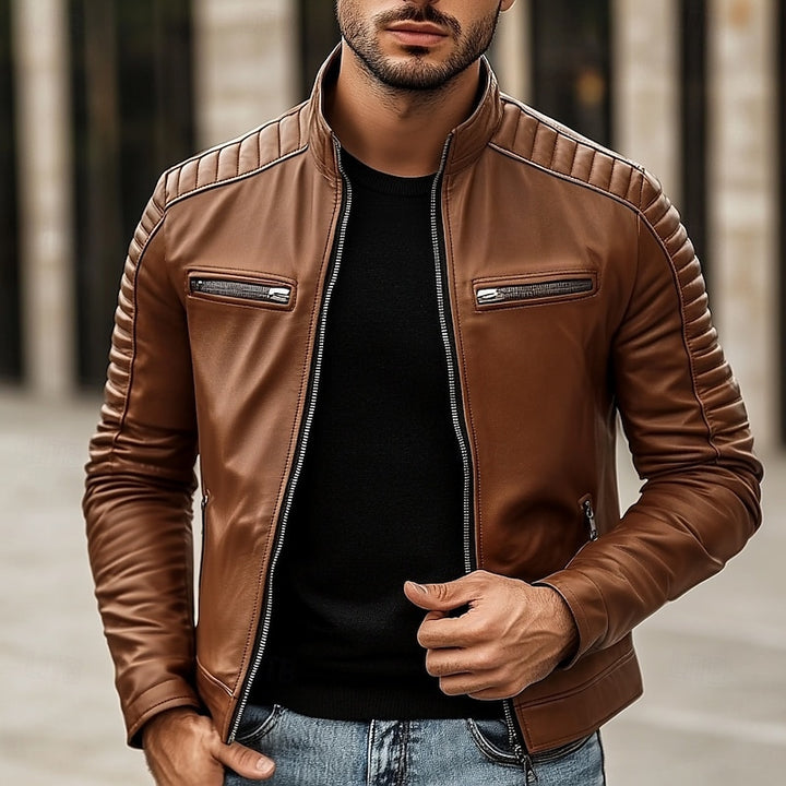 Julius | Classic Stand-Collar Biker Jacket