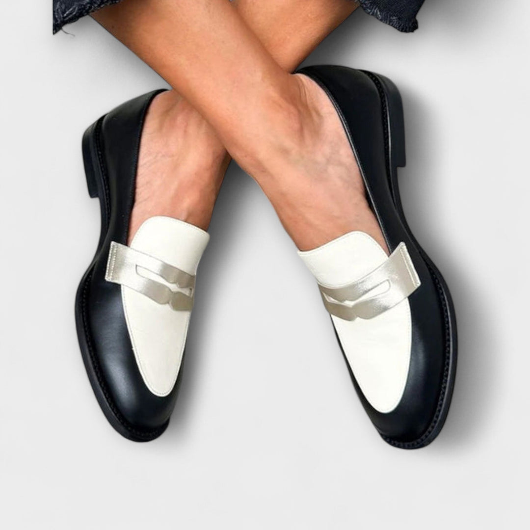 Zara | Classic Metallic-Finish Black Loafers