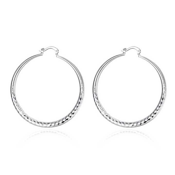 Renata | Textured Statement Hoop Earrings