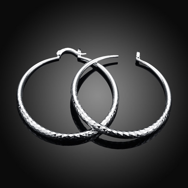 Renata | Textured Statement Hoop Earrings