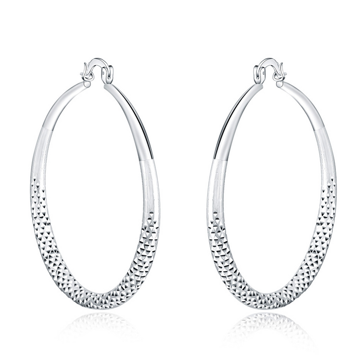 Renata | Textured Statement Hoop Earrings