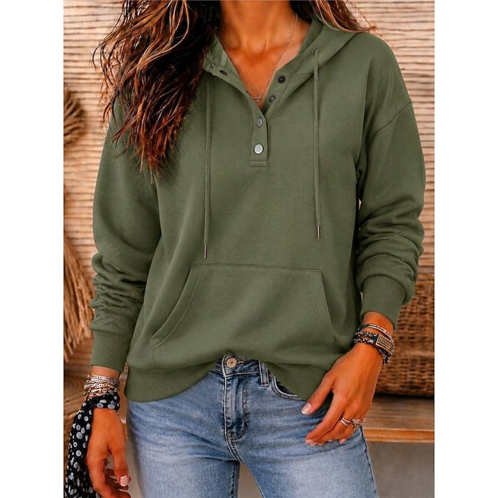 Harriet | Relaxed Button-Neck Hoodie