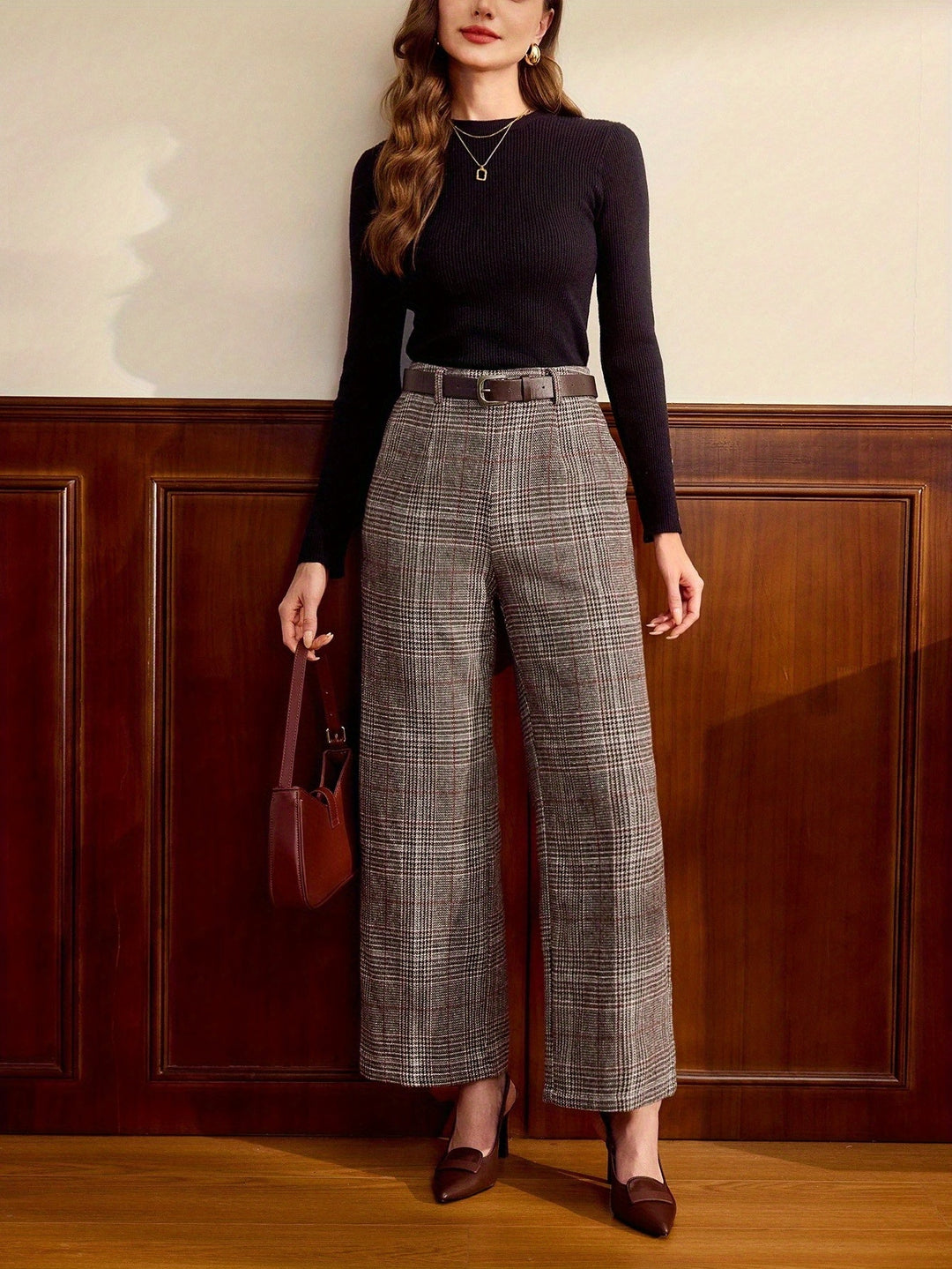 Antonia | Tailored Checked Trousers