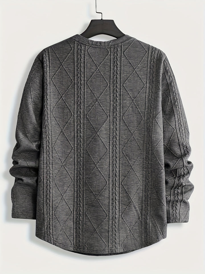 Clifford | Textured Knit-Look Long Sleeve Top
