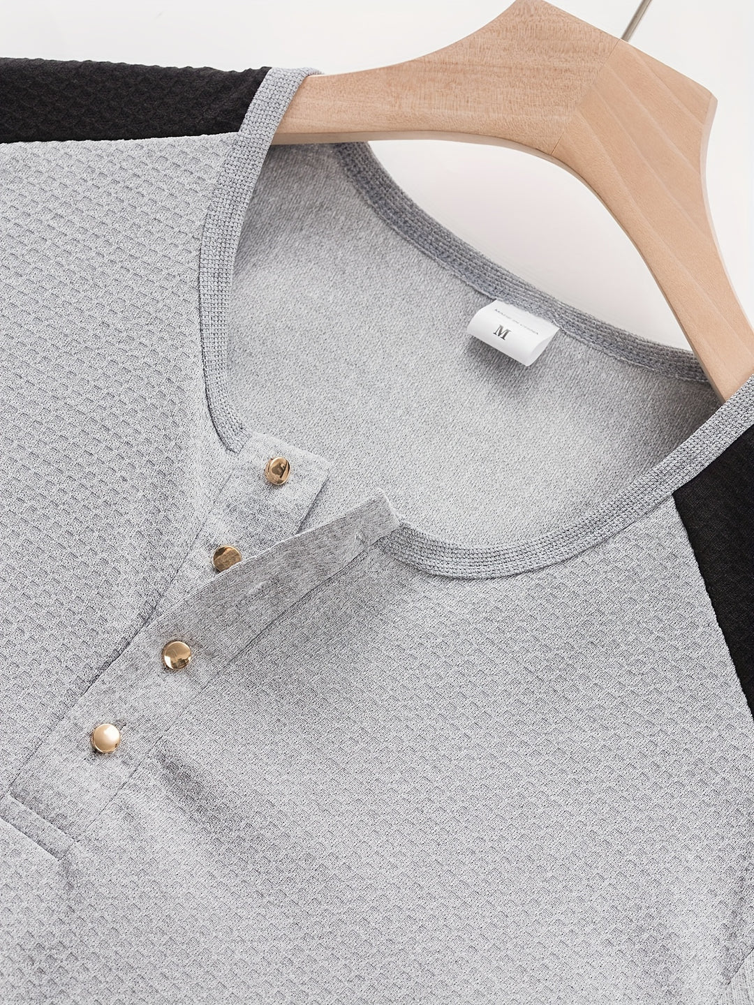 Sawyer | Textured Contrast Henley Shirt