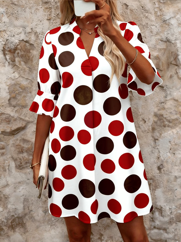 Veda | Stylish Mid Sleeve Dotted Dress