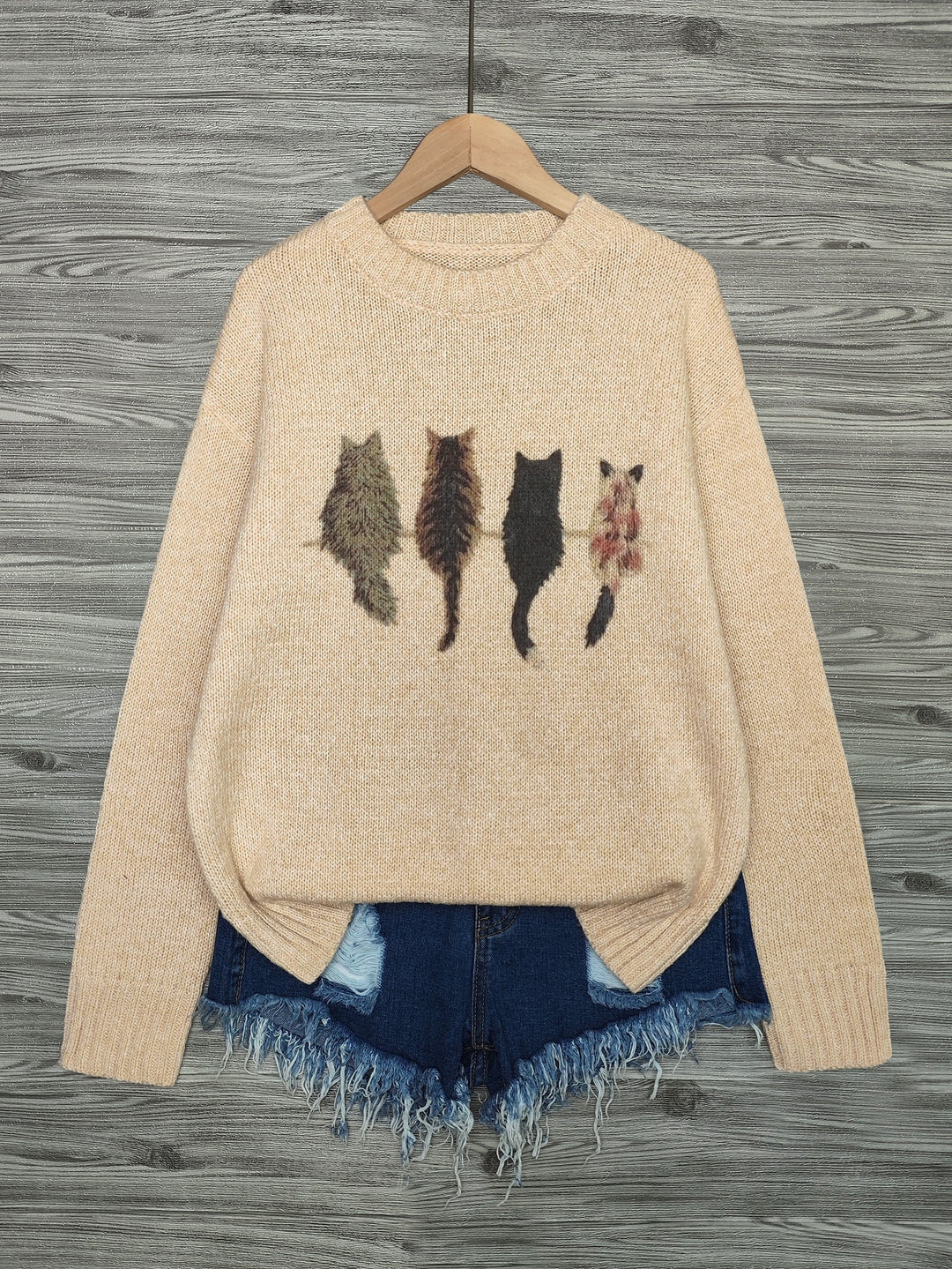 Talia | Cosy Cat-Print Jumper