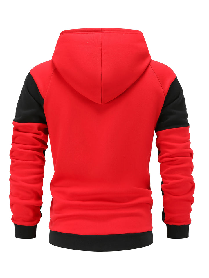 Xavier | Colour Block Zip-Up Hooded Jacket