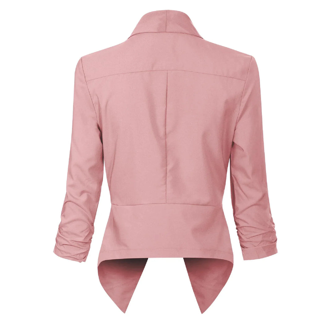 Beverly | Draped Open-Front Blazer